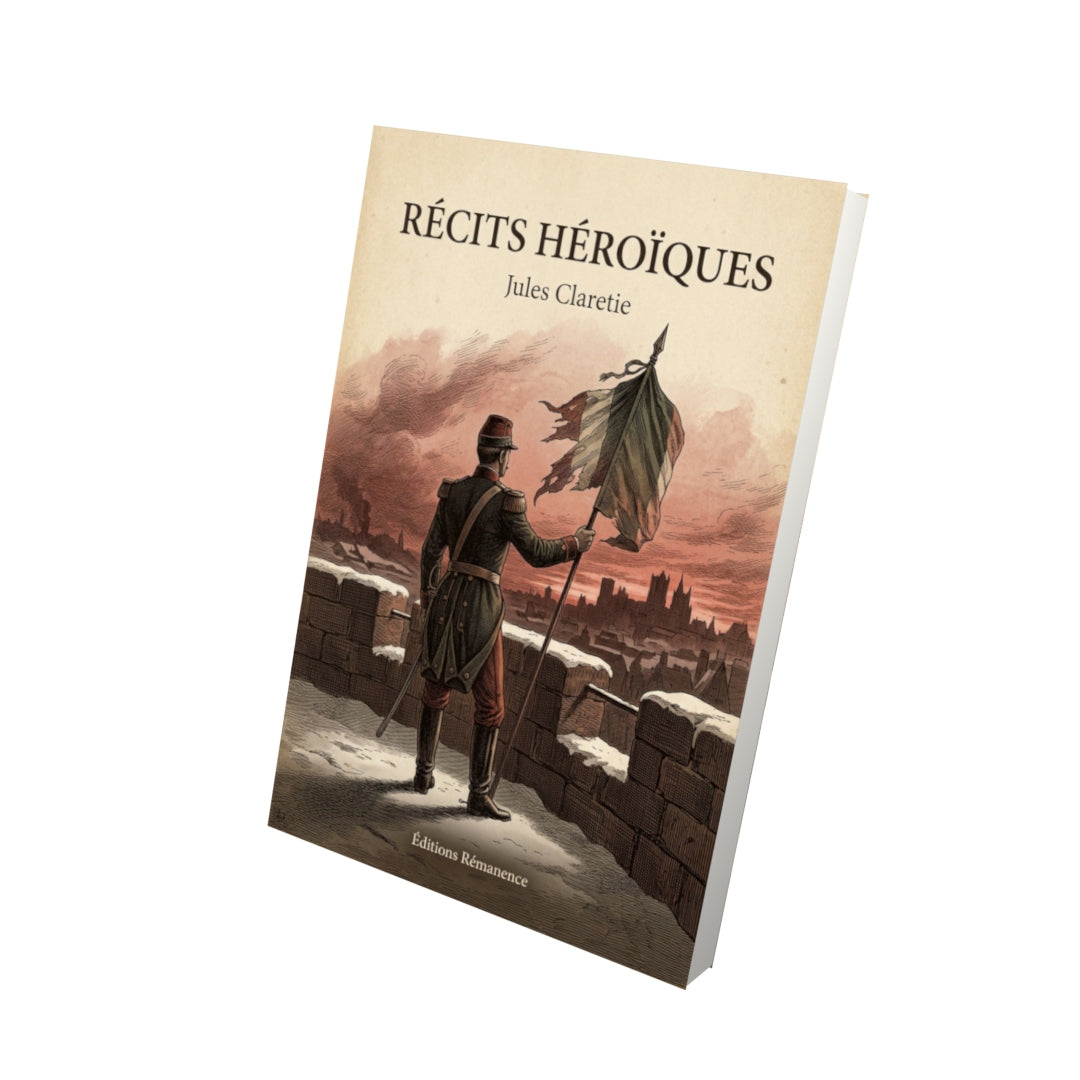 Livre Récits héroïques - Jules Claretie - Vue 3D - Editions Remanence