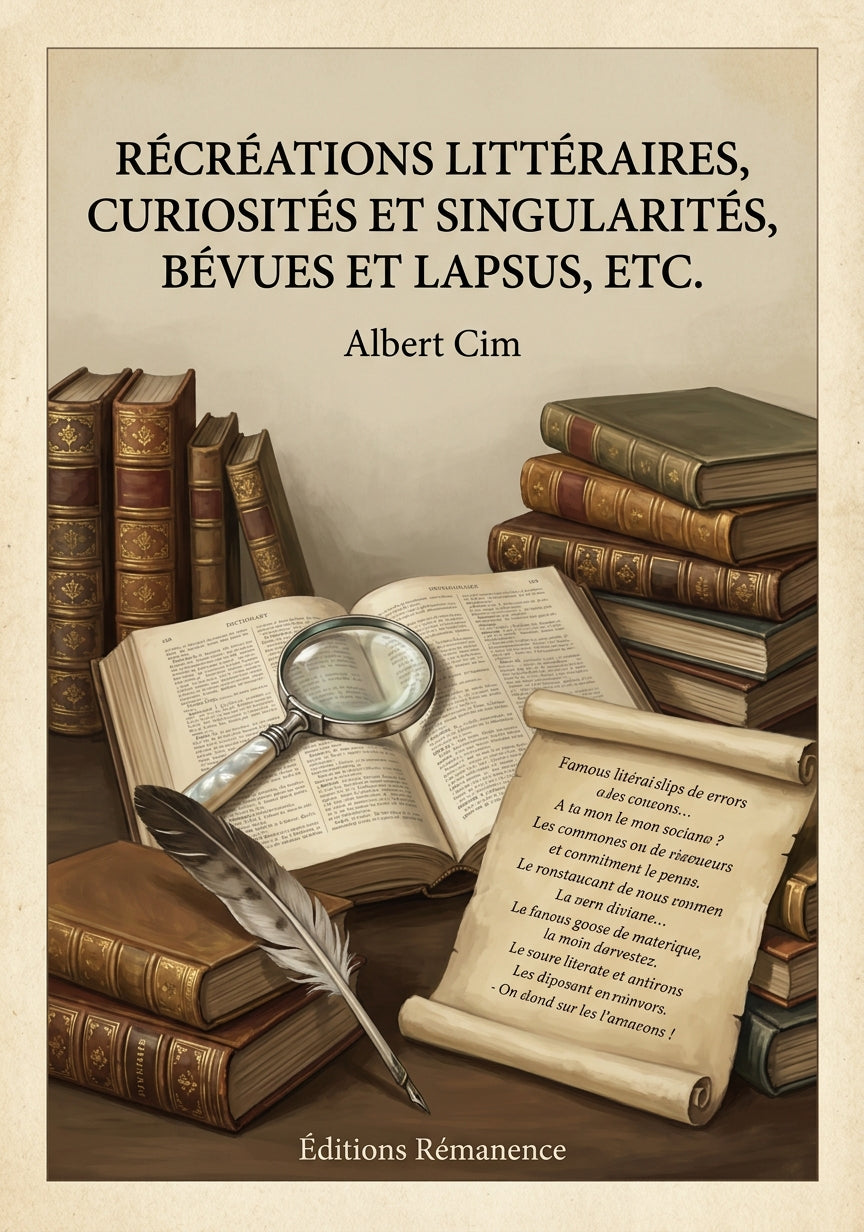 Récréations littéraires, curiosités et singularités, bévues et lapsus, etc. - Albert Cim (Couverture)