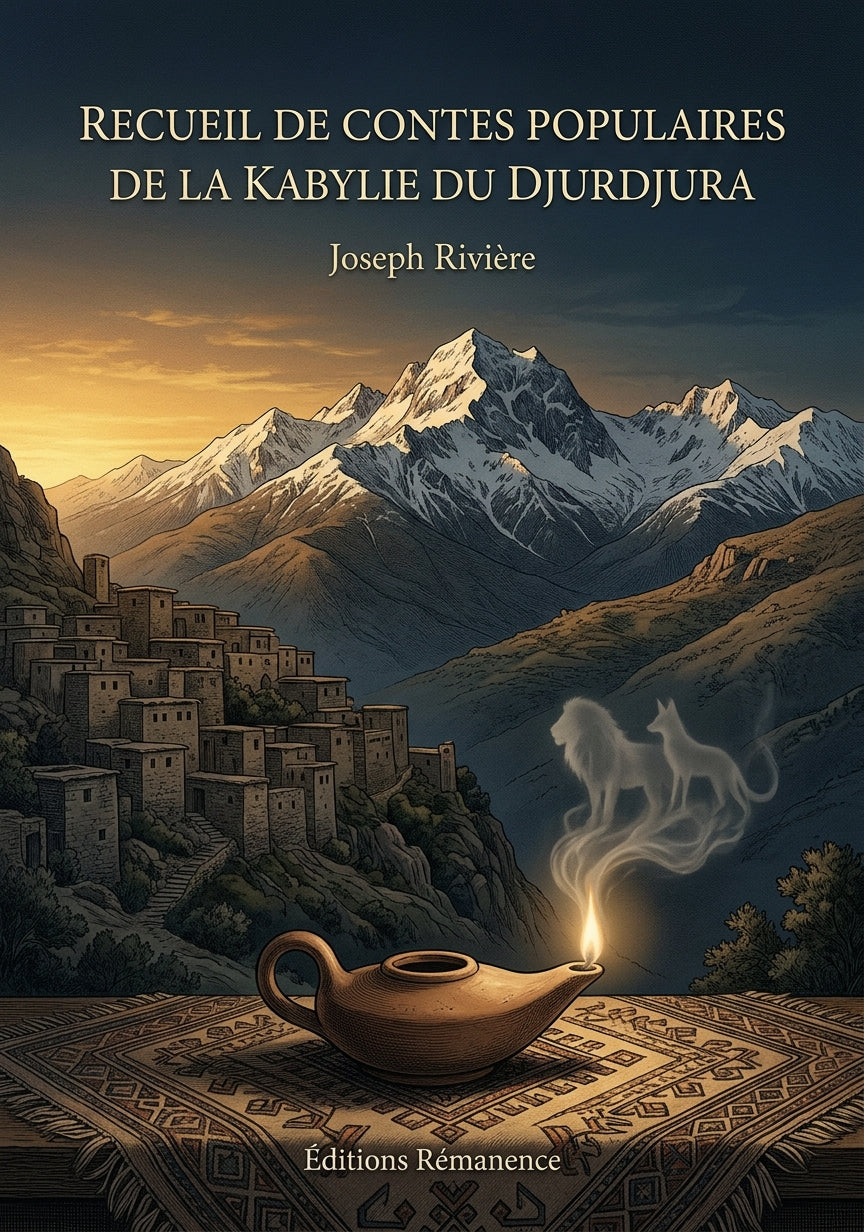 Livre Recueil de contes populaires de la Kabylie du Djurdjura par Joseph Rivière - Couverture - Editions Remanence
