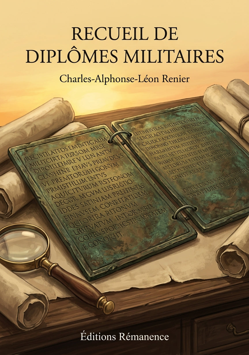 Livre Recueil de diplômes militaires par Charles-Alphonse-Léon Renier - Couverture - Editions Remanence
