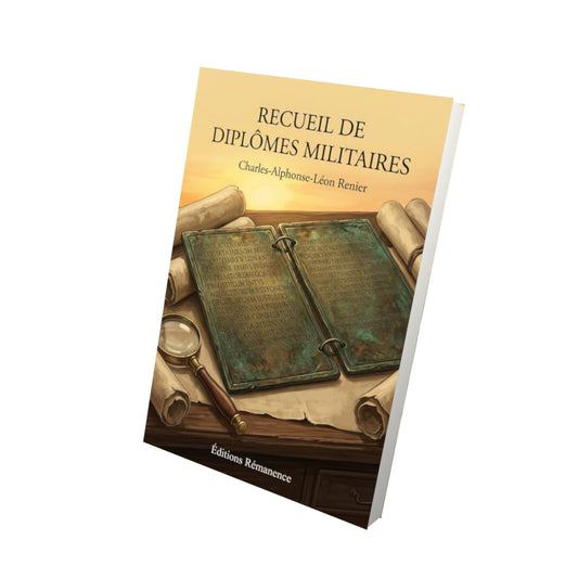 Livre Recueil de diplômes militaires par Charles-Alphonse-Léon Renier - Vue 3D - Editions Remanence