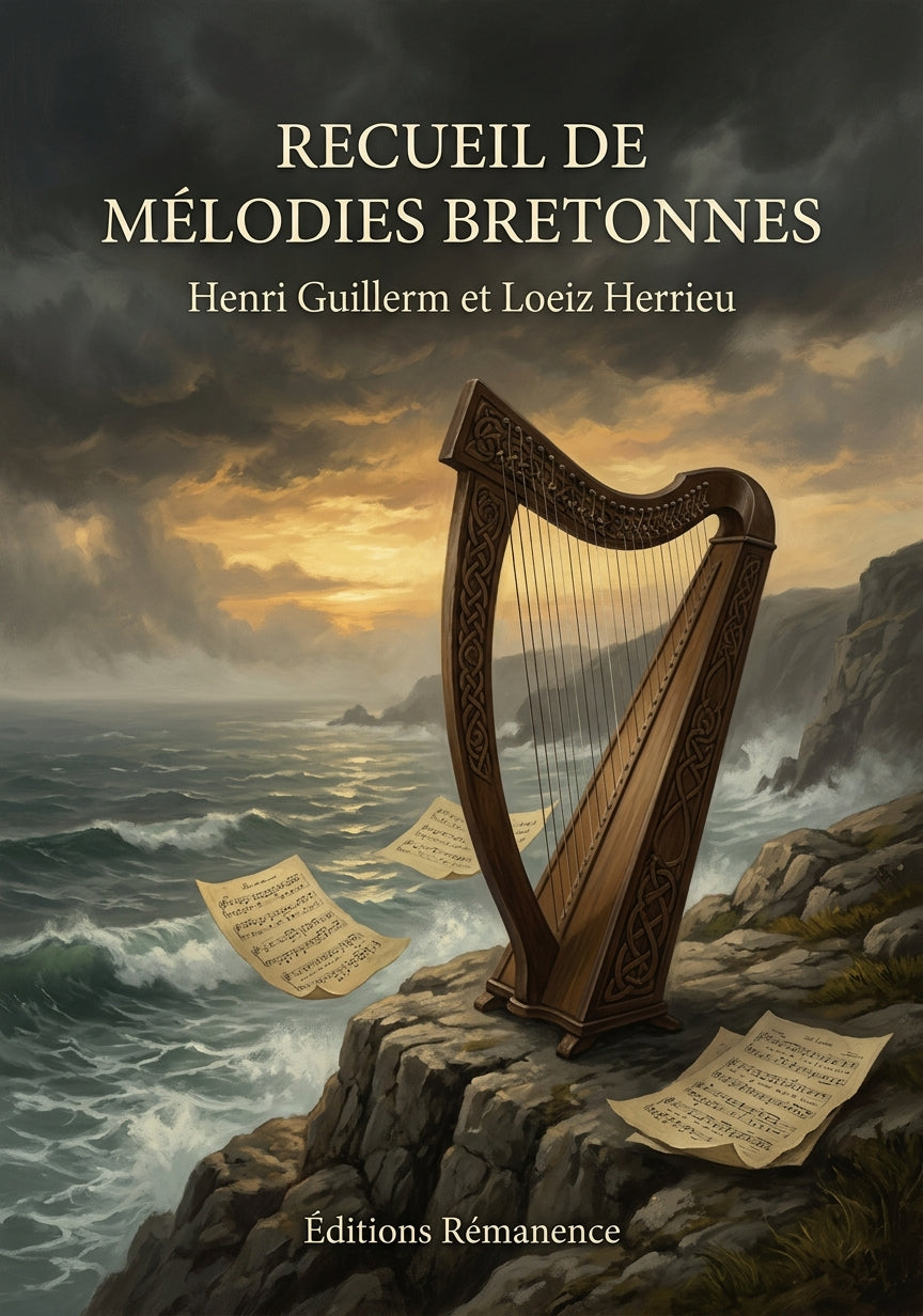 Livre Recueil de mélodies bretonnes par Henri Guillerm et Loeiz Herrieu - Couverture - Editions Remanence