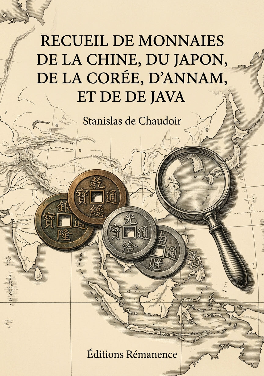Livre Recueil de monnaies de la Chine, du Japon, de la Corée, d’Annam, et de Java par Stanislas de Chaudoir - Couverture - Editions Remanence
