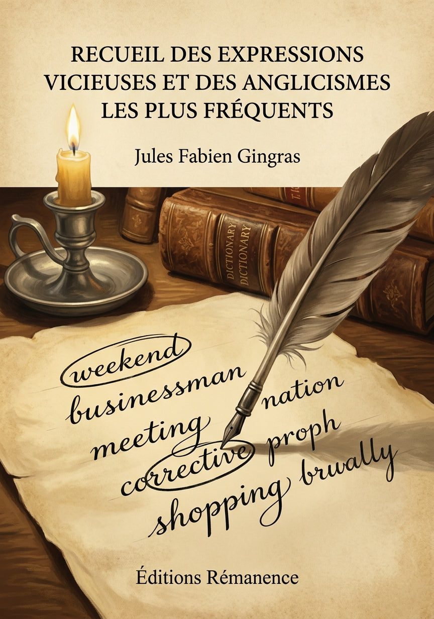 Recueil des expressions vicieuses et des anglicismes les plus fréquents - Jules Fabien Gingras (Couverture)
