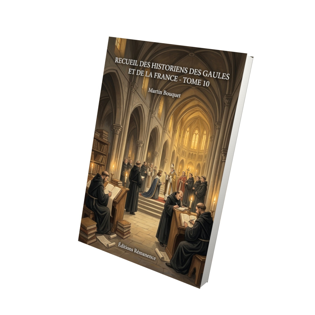 Livre Recueil des historiens des Gaules et de la France - Tome 10 par Martin Bouquet - Vue 3D - Editions Remanence
