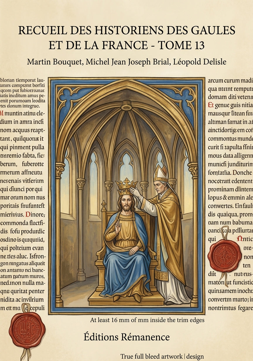 Livre Recueil des historiens des Gaules et de la France - Tome 13 par Martin Bouquet, Michel Jean Joseph Brial, Léopold Delisle - Couverture - Editions Remanence