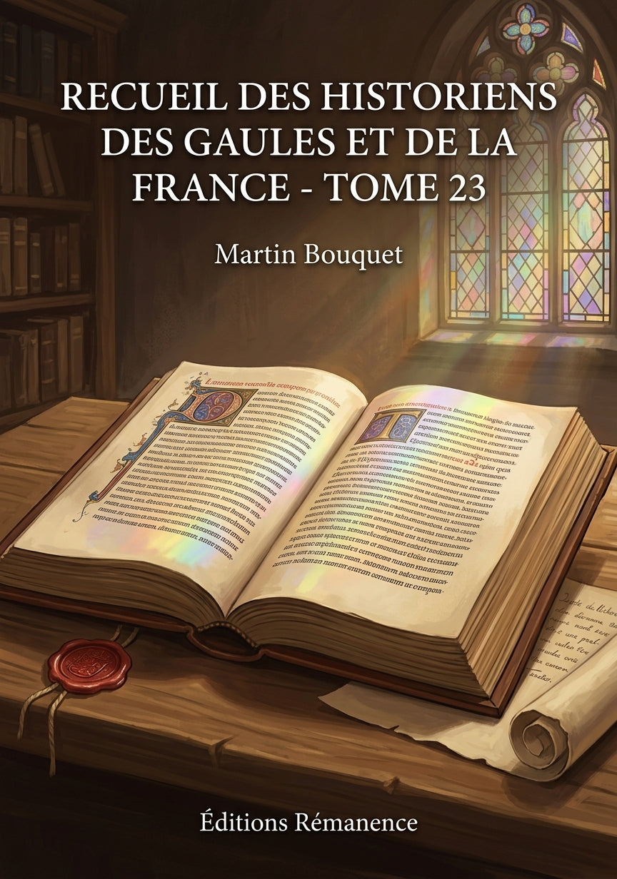 Livre Recueil des Historiens des Gaules et de la France - Tome 23 par Martin Bouquet - Couverture - Editions Remanence