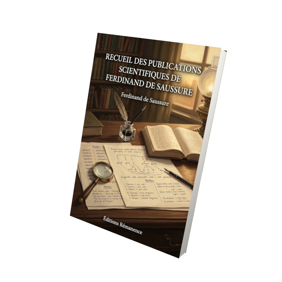 Livre Recueil des publications scientifiques de Ferdinand de Saussure par Ferdinand de Saussure - Vue 3D - Editions Remanence