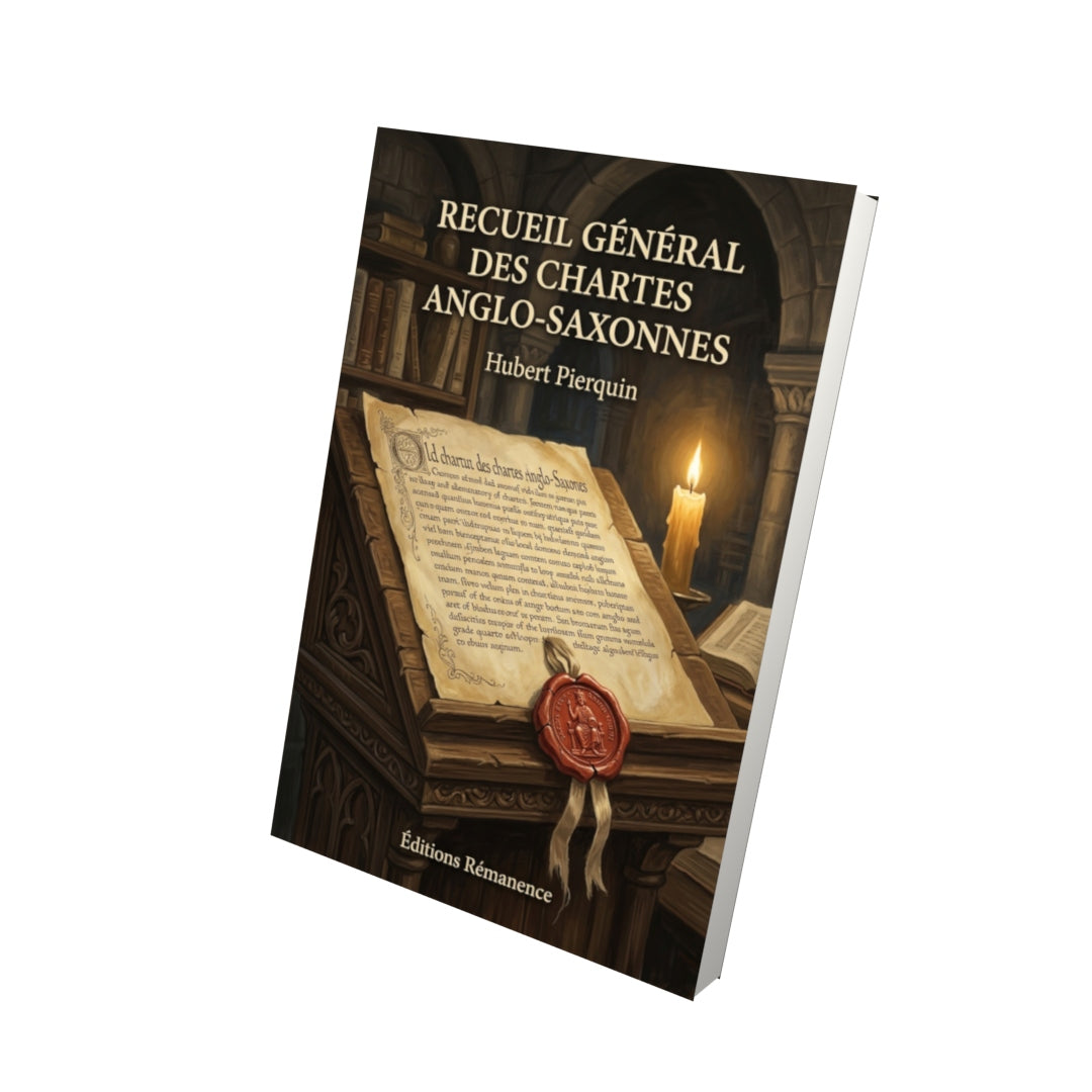 Livre Recueil général des chartes anglo-saxonnes par Hubert Pierquin - Vue 3D - Editions Remanence