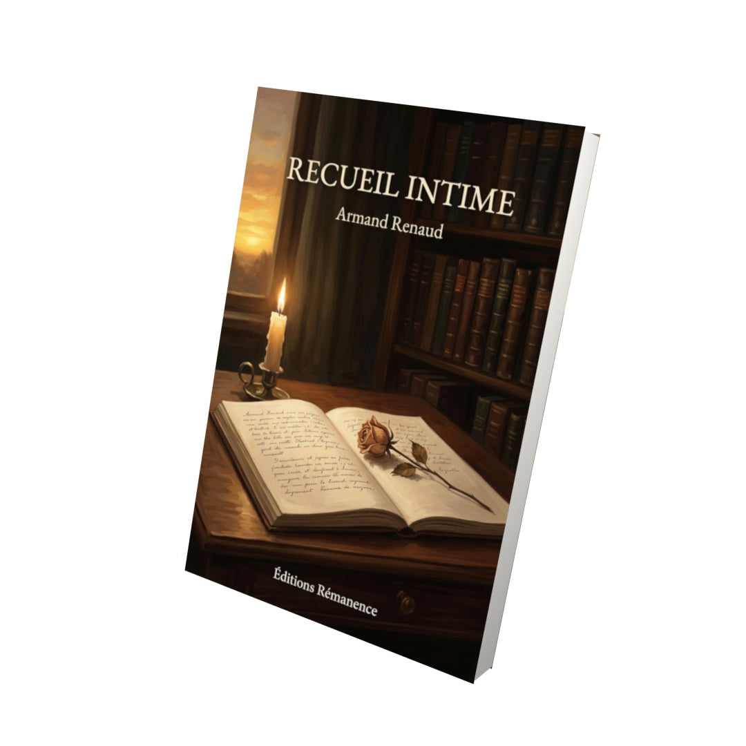 Livre Recueil intime par Armand Renaud - Vue 3D - Editions Remanence