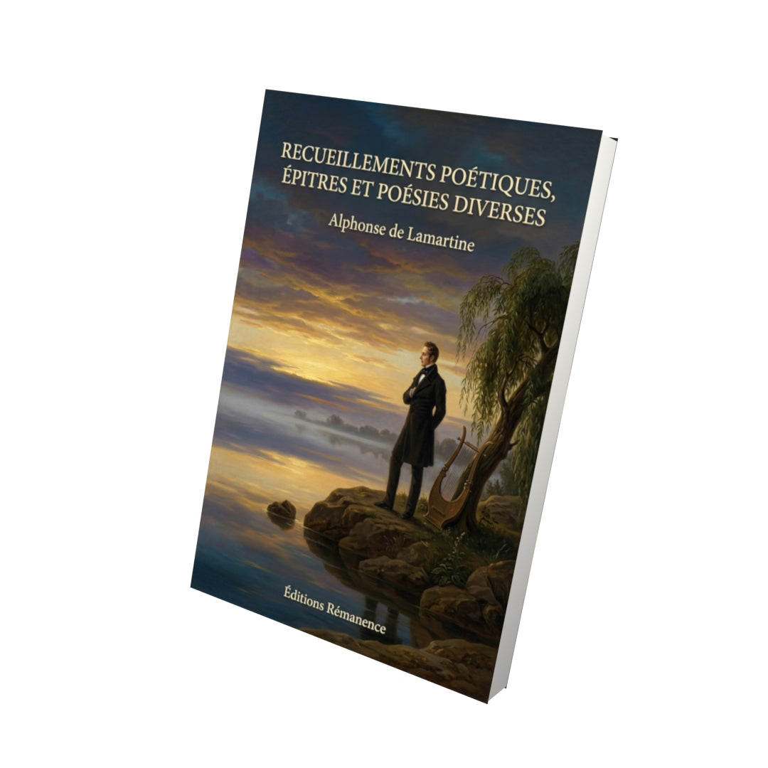 Livre Recueillements poétiques, épitres et poésies diverses par Alphonse de Lamartine - Vue 3D - Editions Remanence