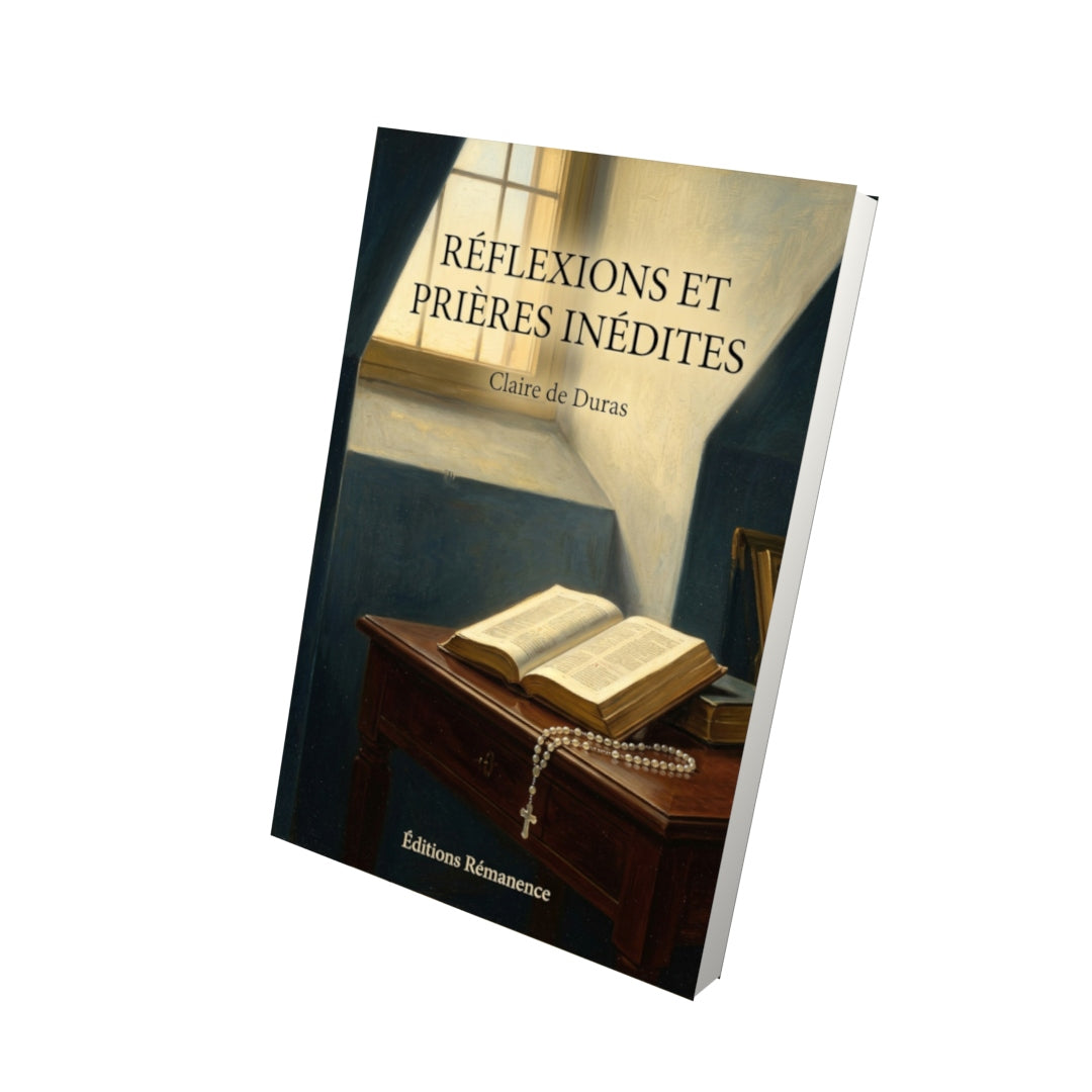 Livre Réflexions et prières inédites par Claire de Duras - Vue 3D - Editions Remanence