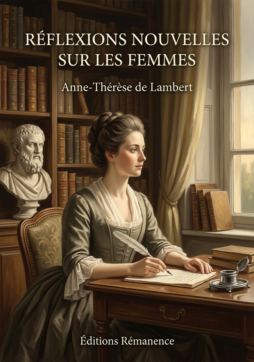 Livre Réflexions nouvelles sur les femmes par Anne-Thérèse de Lambert - Couverture - Editions Remanence