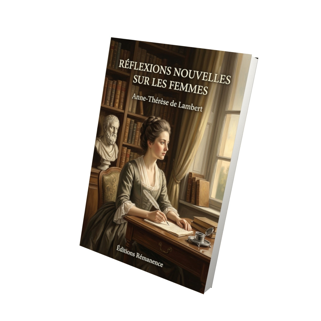 Livre Réflexions nouvelles sur les femmes par Anne-Thérèse de Lambert - Vue 3D - Editions Remanence