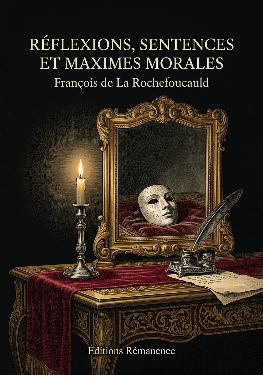 Livre Réflexions, sentences et maximes morales par François de La Rochefoucauld - Couverture - Editions Remanence