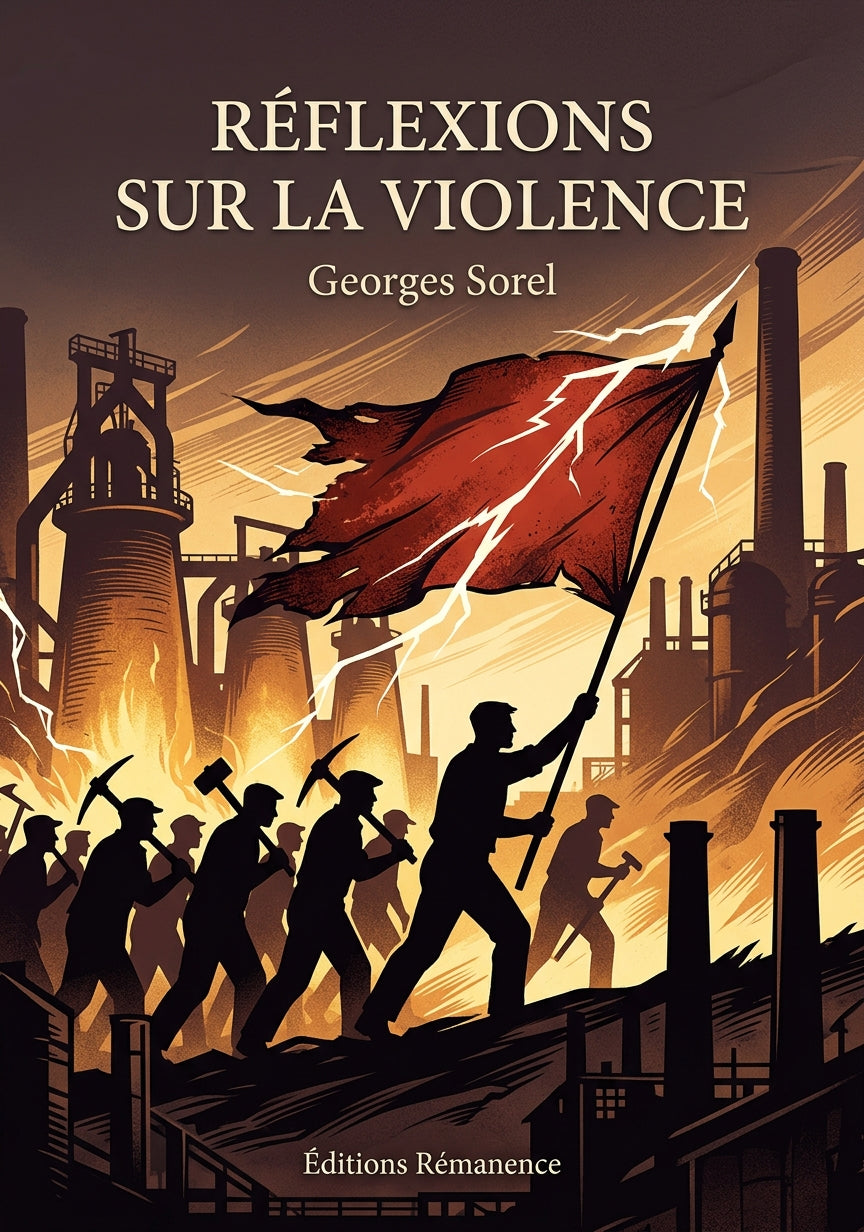 Livre Réflexions sur la violence par Georges Sorel - Couverture - Editions Remanence