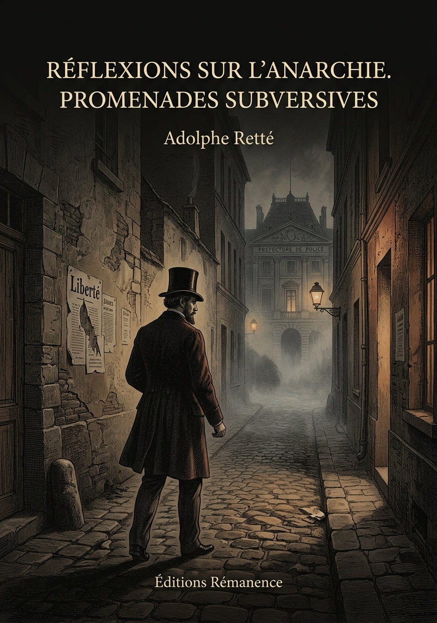 Livre Réflexions sur l’anarchie. Promenades subversives par Adolphe Retté - Couverture - Editions Remanence