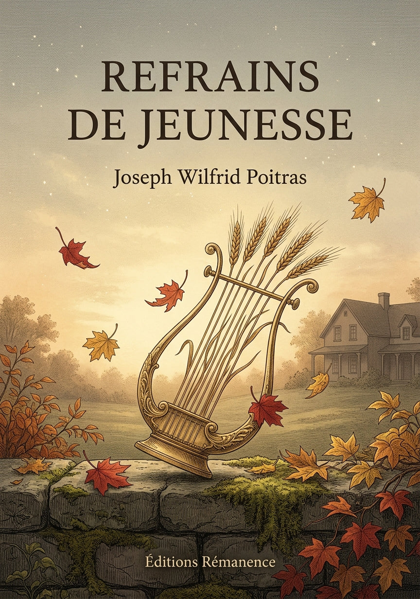 Livre Refrains de jeunesse par Joseph Wilfrid Poitras - Couverture - Editions Remanence