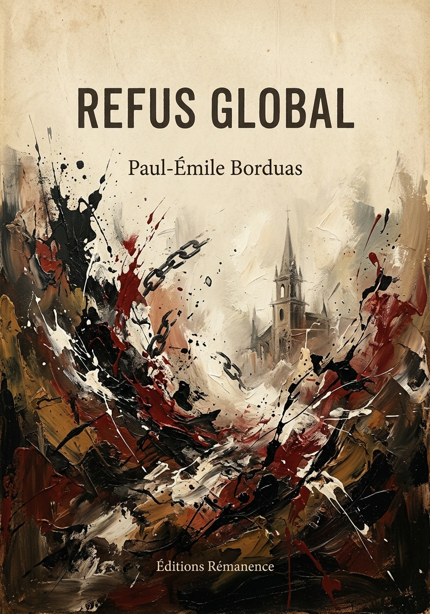 Livre Refus global par Paul-Émile Borduas - Couverture - Editions Remanence