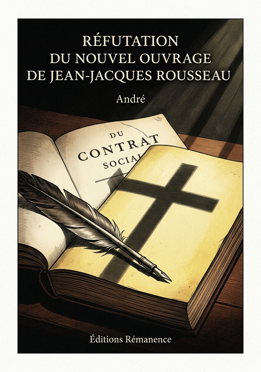 Livre Réfutation du nouvel ouvrage de Jean-Jacques Rousseau par André - Couverture - Editions Remanence
