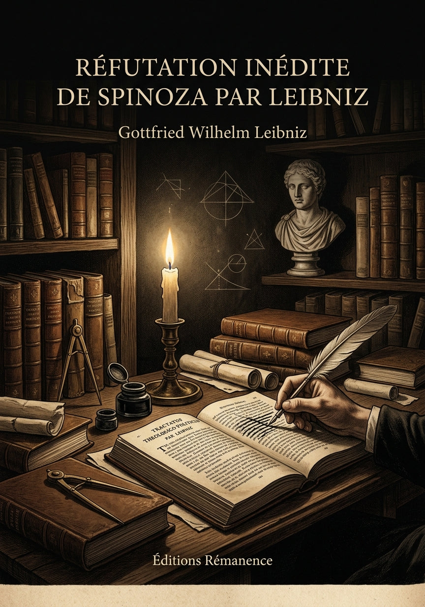 Livre Réfutation inédite de Spinoza par Leibniz par Gottfried Wilhelm Leibniz - Couverture - Editions Remanence