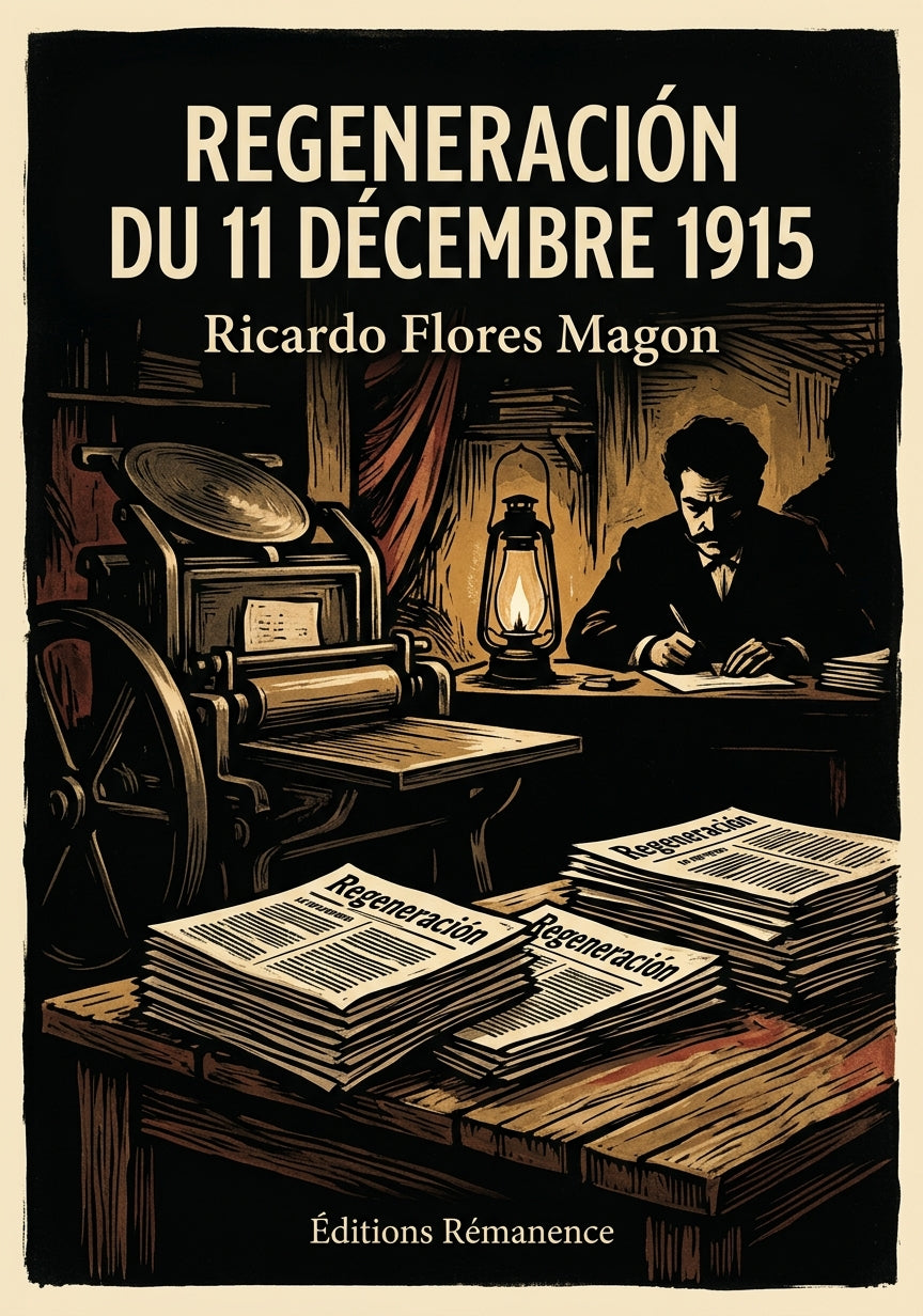 Livre Regeneración du 11 décembre 1915 par Ricardo Flores Magon - Couverture - Editions Remanence