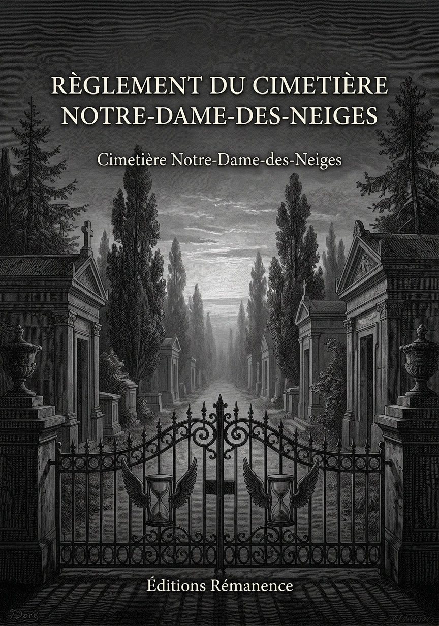 Livre Règlement du cimetière Notre-Dame-des-Neiges par Cimetière Notre-Dame-des-Neiges - Couverture - Editions Remanence