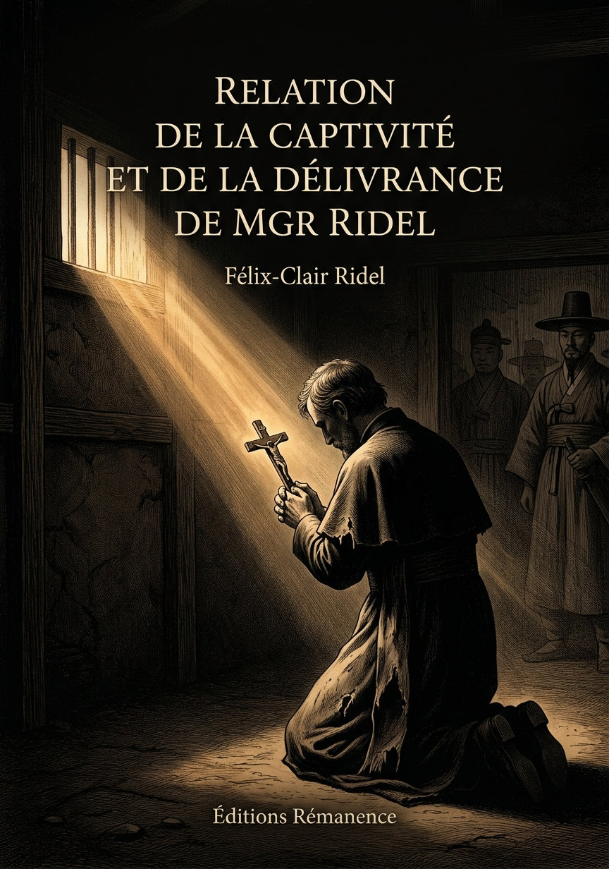 Livre Relation de la captivité et de la délivrance de Mgr Ridel par Félix-Clair Ridel - Couverture - Editions Remanence