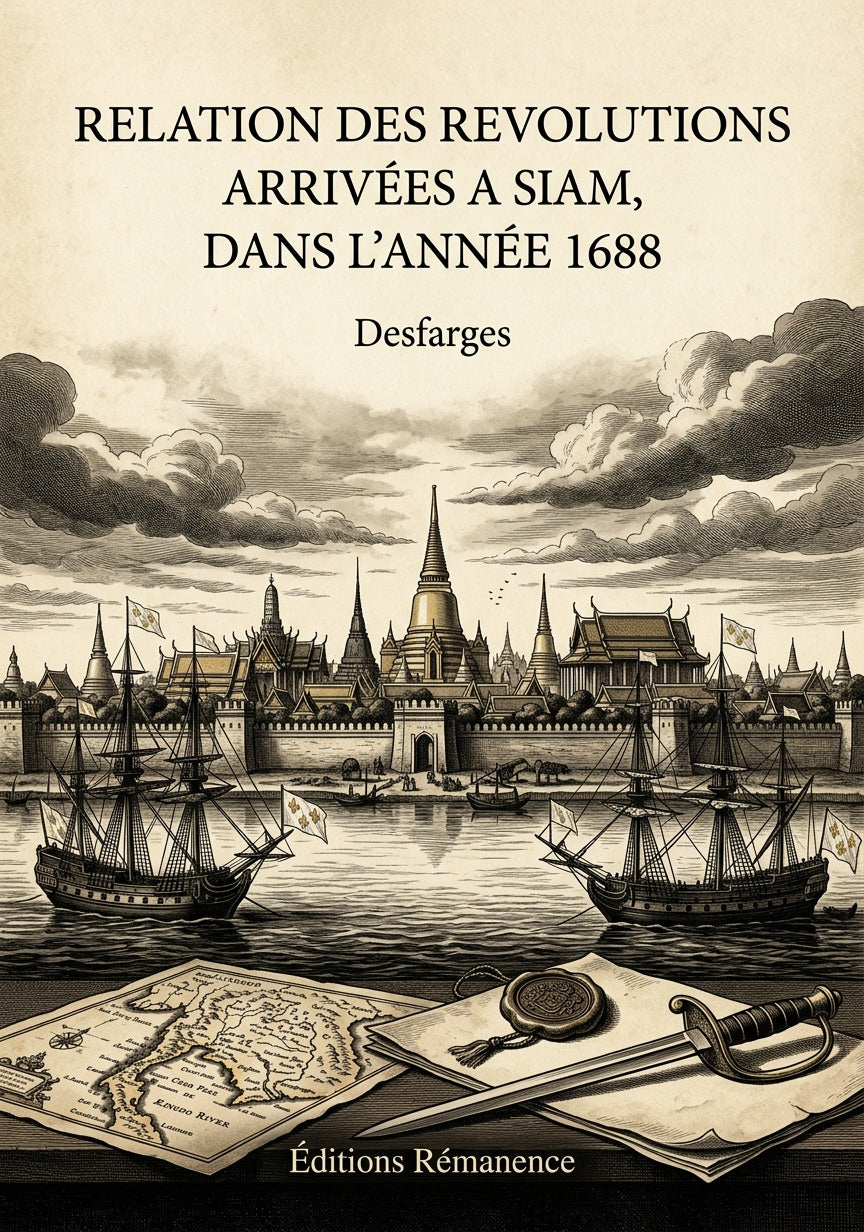 Livre Relation des revolutions arrivées a Siam, dans l'année 1688 par Desfarges - Couverture - Editions Remanence