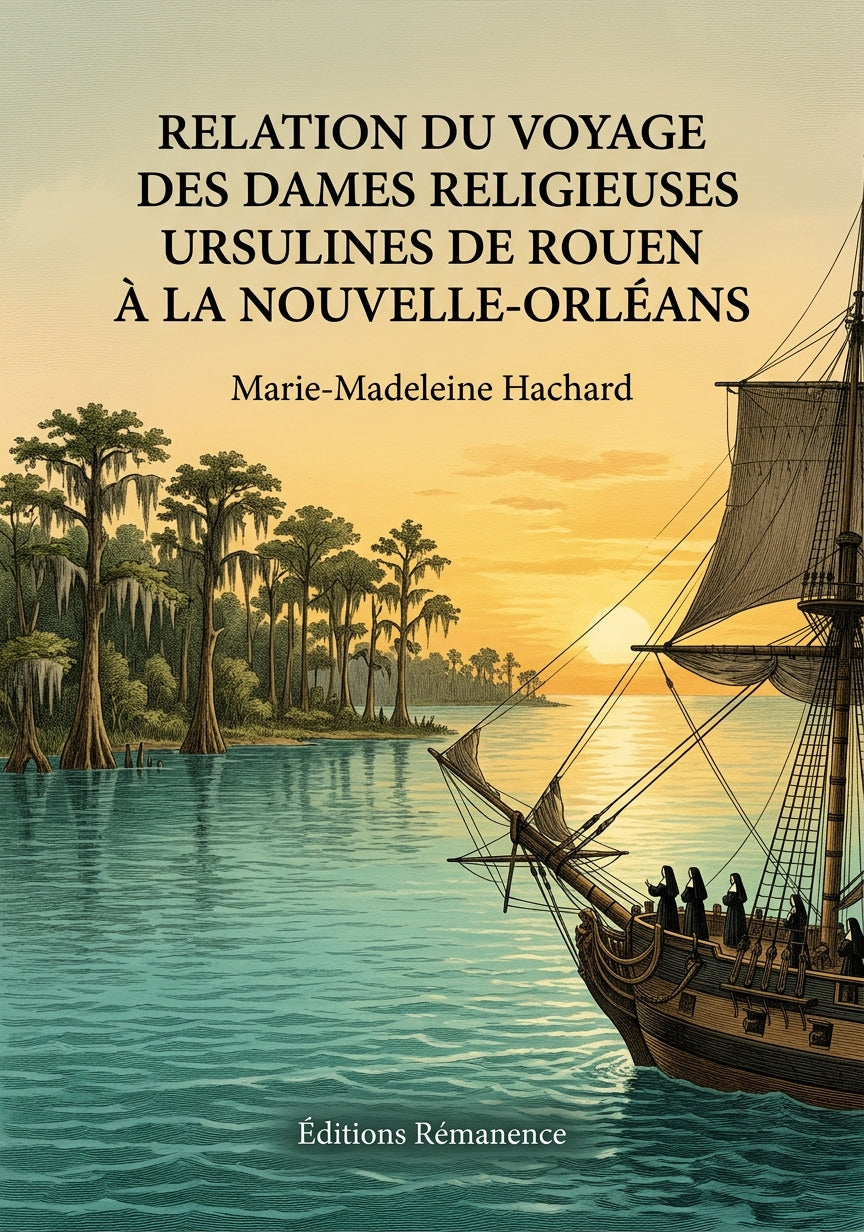 Livre Relation du voyage des dames religieuses ursulines de Rouen à la Nouvelle-Orléans par Marie-Madeleine Hachard - Couverture - Editions Remanence