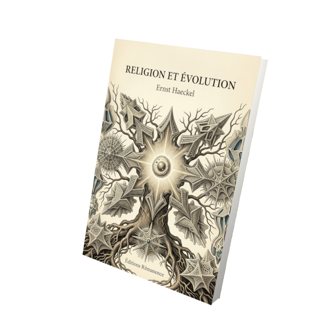 Livre Religion et Évolution par Ernst Haeckel - Vue 3D - Editions Remanence