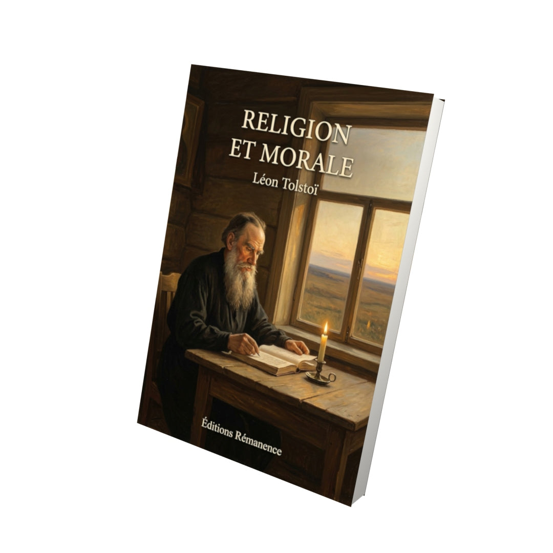 Livre Religion et morale par Léon Tolstoï - Vue 3D - Editions Remanence