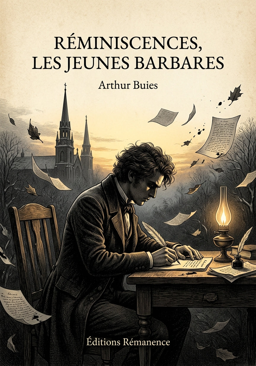 Livre Réminiscences, Les jeunes barbares par Arthur Buies - Couverture - Editions Remanence