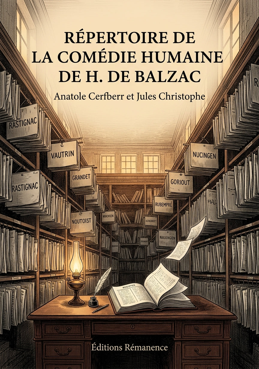 Livre Répertoire de la Comédie humaine de H. de Balzac par Anatole Cerfberr et Jules Christophe - Couverture - Editions Remanence