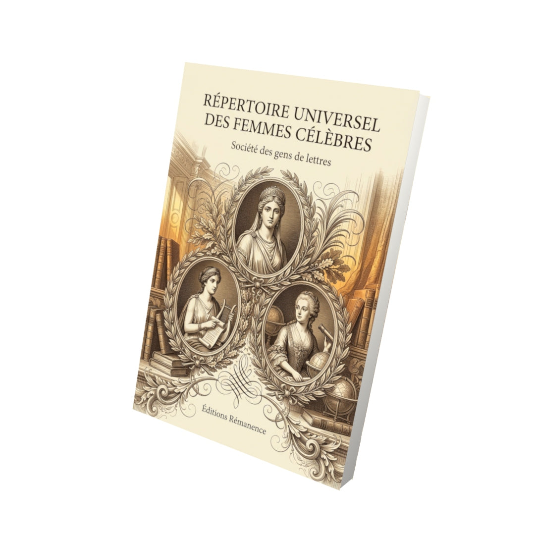 Livre Répertoire universel des femmes célèbres par Société des gens de lettres - Vue 3D - Editions Remanence