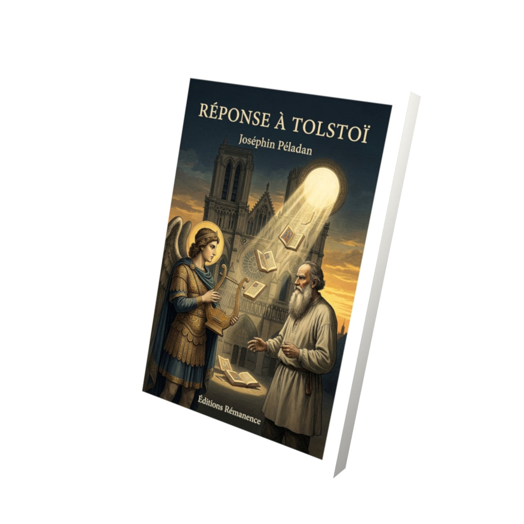 Livre Réponse à Tolstoï par Joséphin Péladan - Vue 3D - Editions Remanence