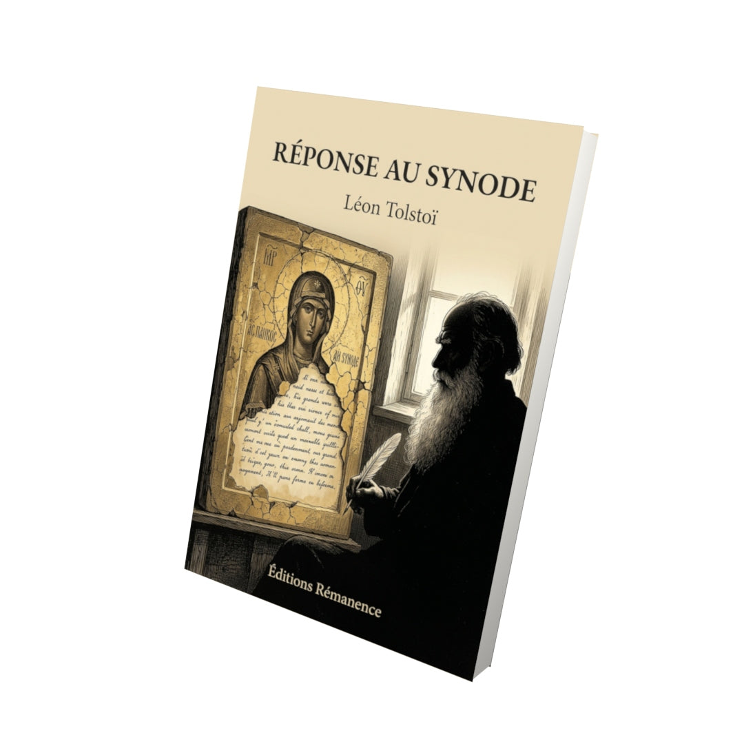Livre Réponse au Synode par Léon Tolstoï - Vue 3D - Editions Remanence