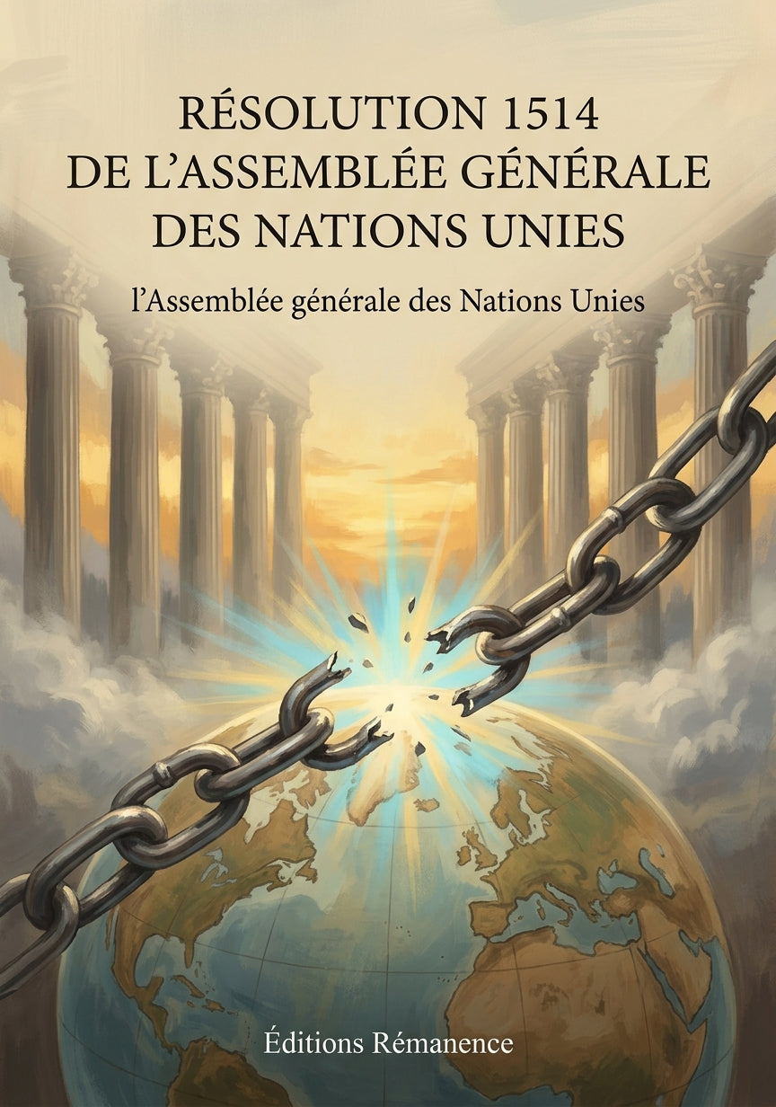 Livre Résolution 1514 de l’Assemblée générale des Nations unies par l'Assemblée générale des Nations Unies - Couverture - Editions Remanence