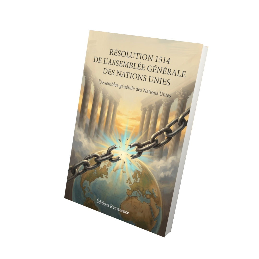 Livre Résolution 1514 de l’Assemblée générale des Nations unies par l'Assemblée générale des Nations Unies - Vue 3D - Editions Remanence