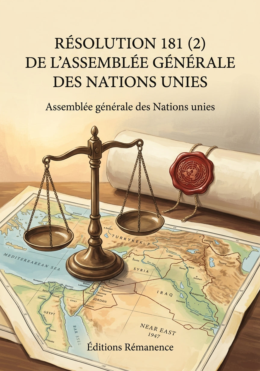 Livre Résolution 181 (2) de l’Assemblée générale des Nations unies par Assemblée générale des Nations unies - Couverture - Editions Remanence