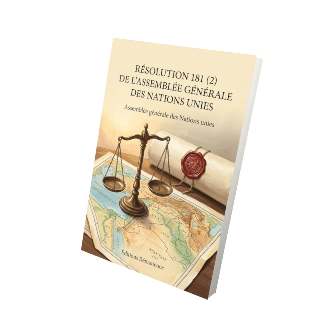 Livre Résolution 181 (2) de l’Assemblée générale des Nations unies par Assemblée générale des Nations unies - Vue 3D - Editions Remanence