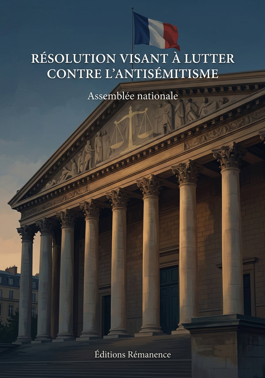 Livre Résolution visant à lutter contre l’antisémitisme par Assemblée nationale - Couverture - Editions Remanence