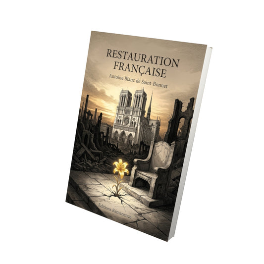 Livre Restauration française - Antoine Blanc de Saint-Bonnet - Vue 3D - Editions Remanence