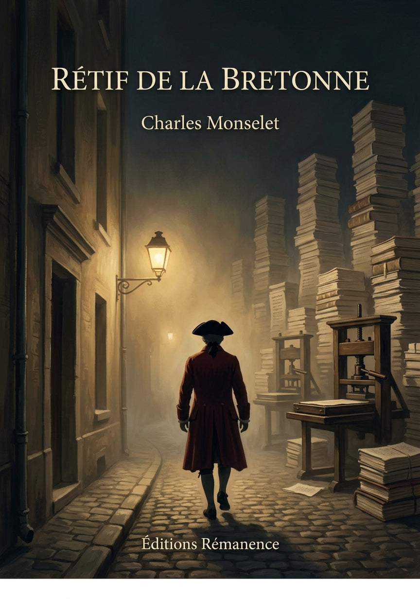 Livre Rétif de la Bretonne par Charles Monselet - Couverture - Editions Remanence