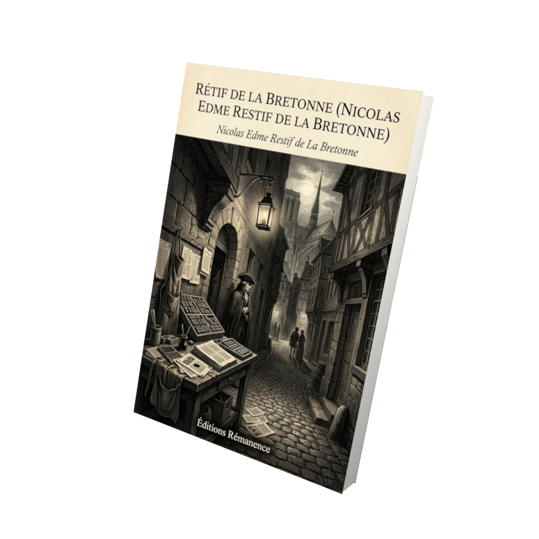 Livre Rétif de la Bretonne (Nicolas Edme Restif de La Bretonne) par Nicolas Edme Restif de La Bretonne - Vue 3D - Editions Remanence