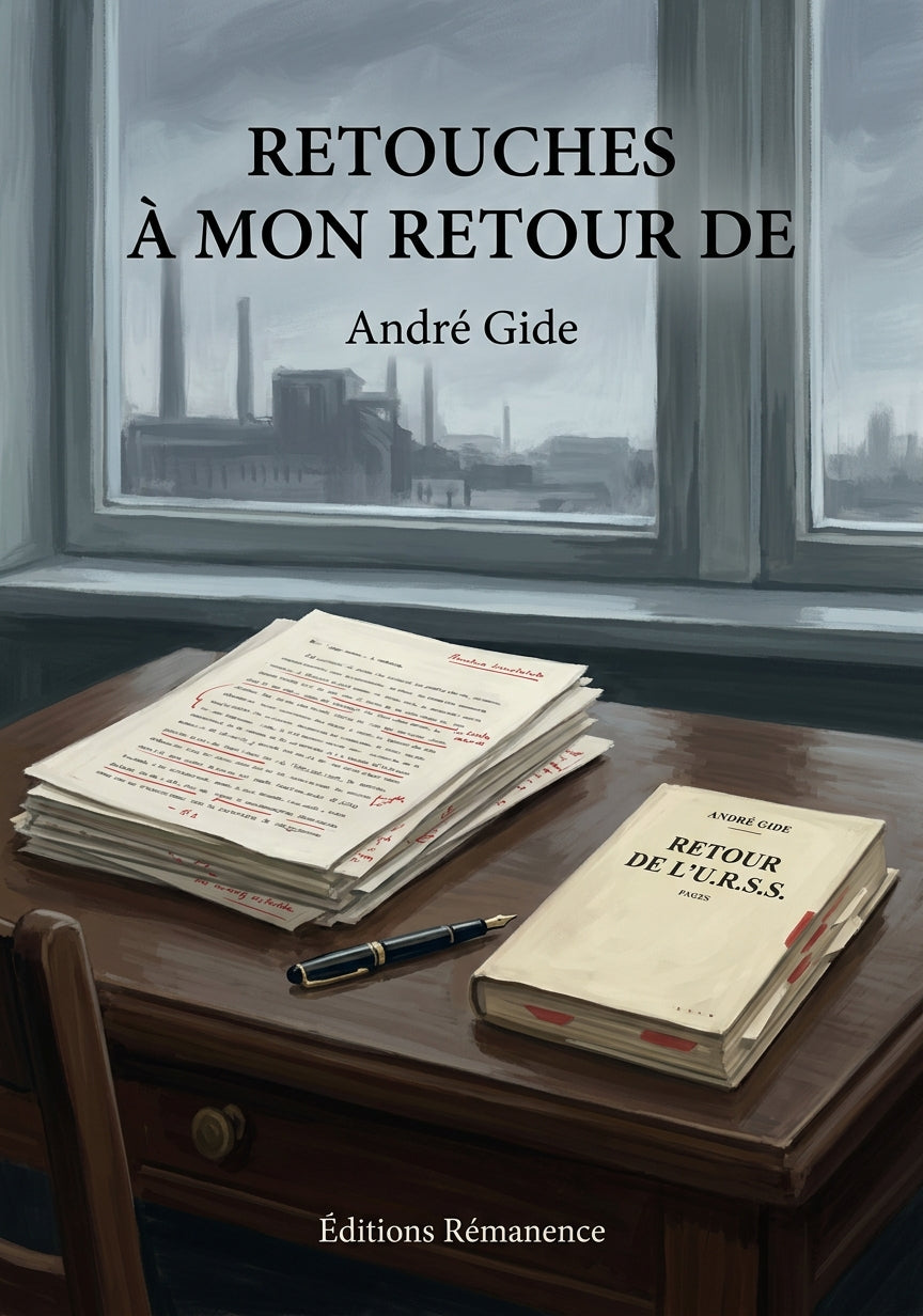 Livre Retouches à mon Retour de par André Gide - Couverture - Editions Remanence