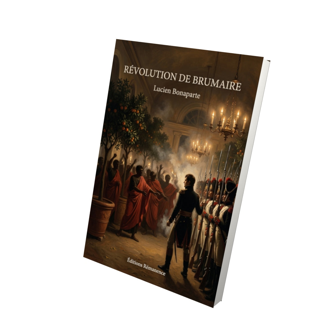 Livre Révolution de brumaire par Lucien Bonaparte - Vue 3D - Editions Remanence