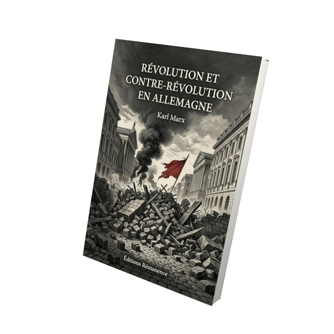 Livre Révolution et contre-révolution en Allemagne par Karl Marx - Vue 3D - Editions Remanence