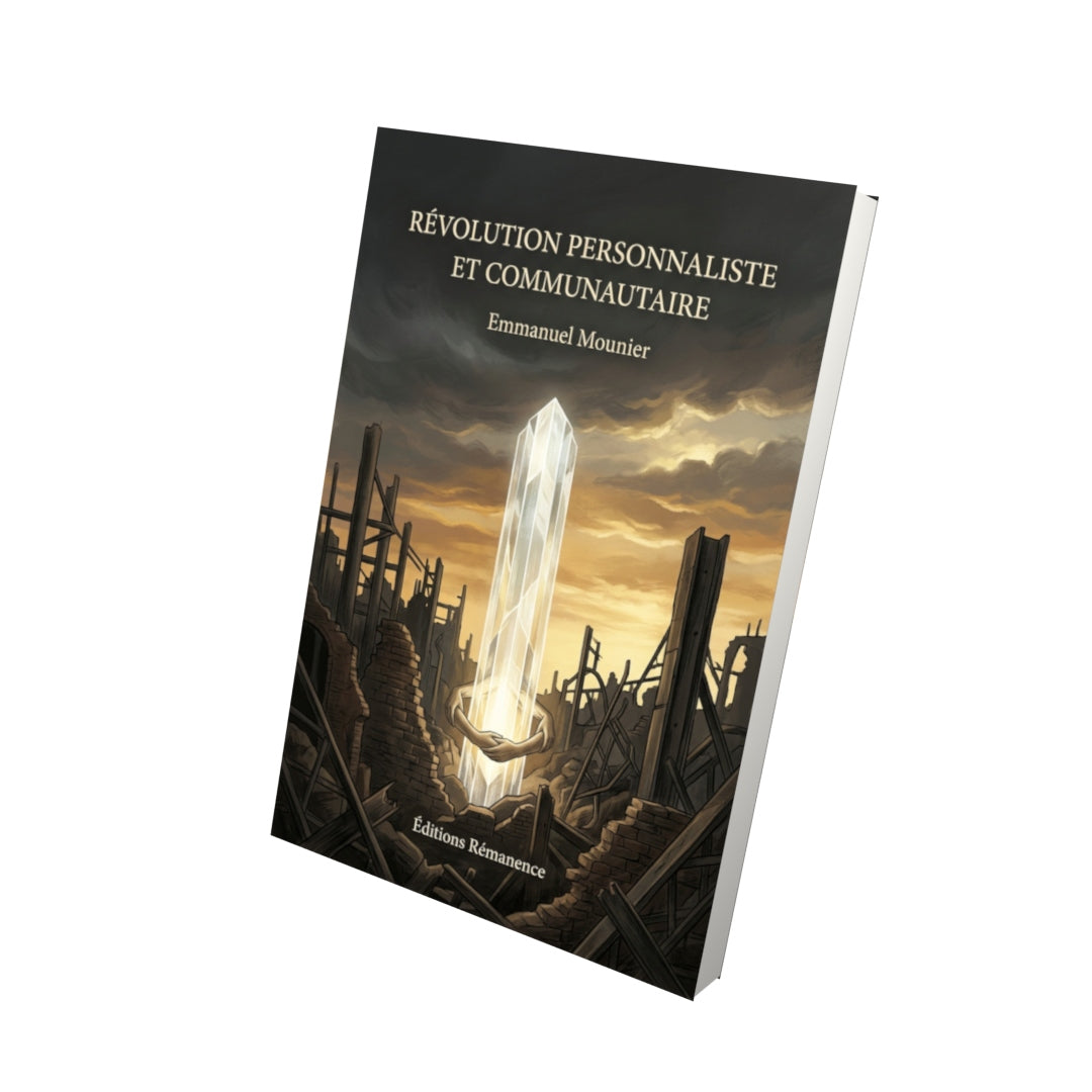 Livre Révolution personnaliste et communautaire par Emmanuel Mounier - Vue 3D - Editions Remanence