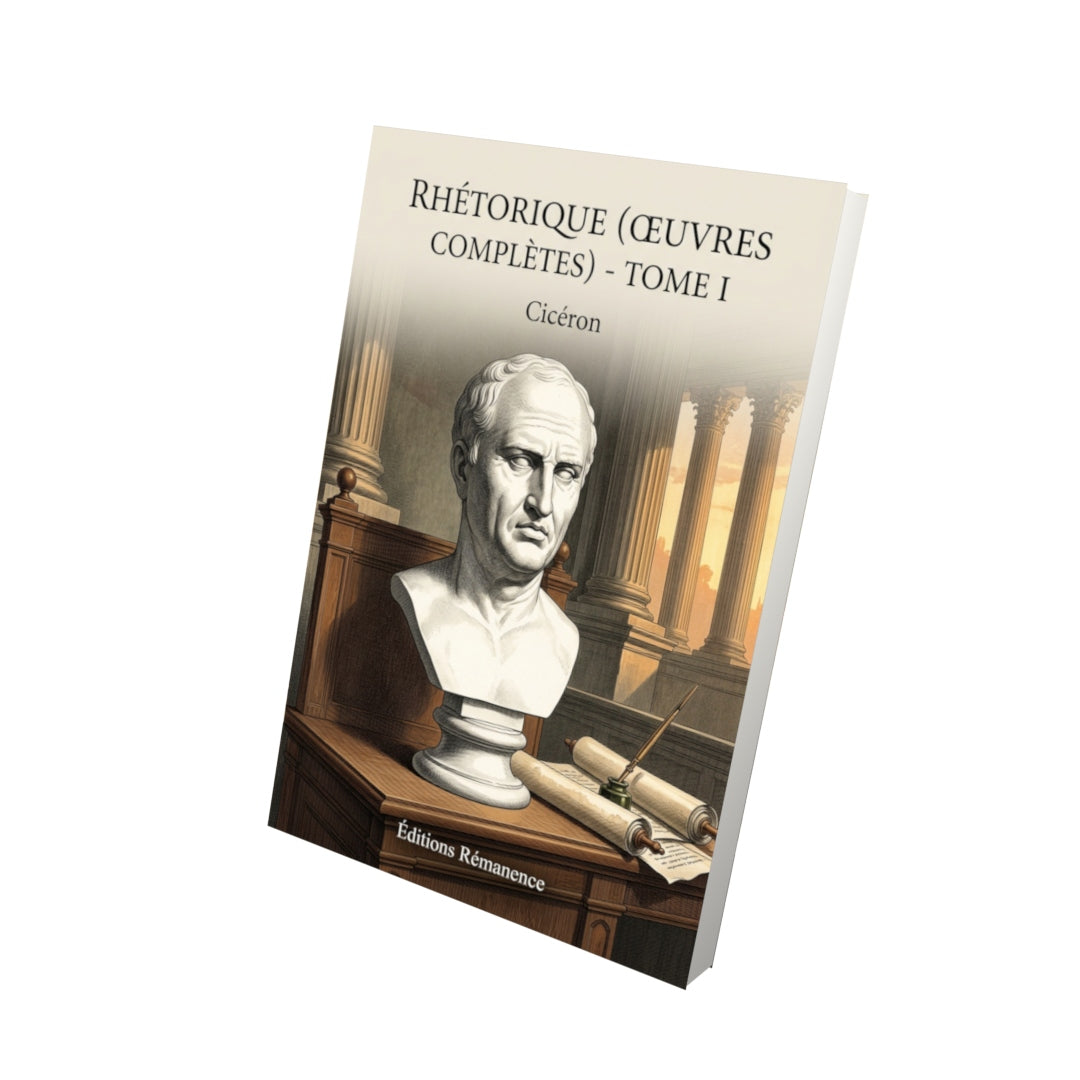 Livre Rhétorique (Œuvres complètes) - Tome I par Cicéron - Vue 3D - Editions Remanence